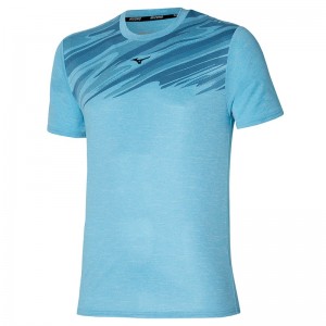 Blue Men's Mizuno Core Graphic Tee T Shirts | ILS176205