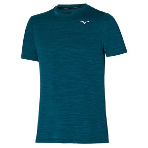 Blue Men's Mizuno Impulse Core Tee T Shirts | DAY013456