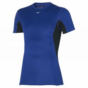 Blue Men's Mizuno Mid Weight-light Tee T Shirts | HUD342815