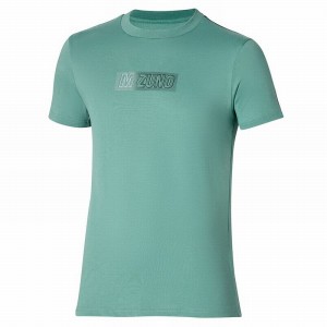 Blue Men's Mizuno Release Tape Tee T Shirts | RCW947032