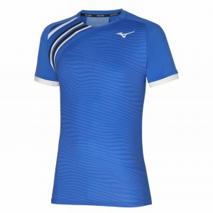 Blue Men's Mizuno Shadow Graphic Tee T Shirts | BMH260479