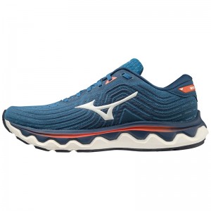 Blue Men's Mizuno Wave Horizon 6 Running Shoes | NWL763912