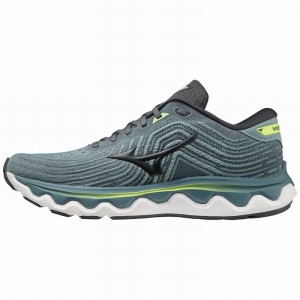 Blue Men's Mizuno Wave Horizon 6 Running Shoes | DML107932