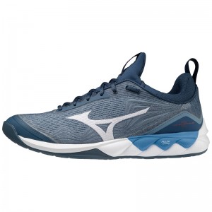 Blue Men's Mizuno Wave Luminous 2 Volleyball Shoes | BEL624109