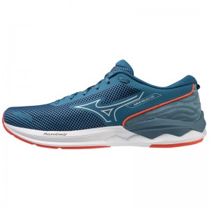 Blue Men's Mizuno Wave Revolt 3 Running Shoes | WHB409873