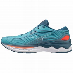 Blue Men's Mizuno Wave Skyrise 4 Running Shoes | CHU710594