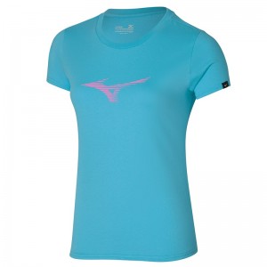 Blue Women's Mizuno Athletics RB Tee T Shirts | ZQS274590