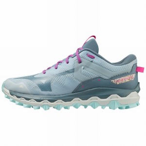 Blue Women's Mizuno Wave Mujin 9 Trail Running Shoes | HRB503718