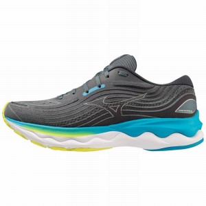 Blue / Blue Men's Mizuno Wave Skyrise 4 Running Shoes | VIW281639