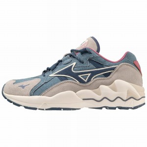 Blue / Grey Women's Mizuno Wave Rider 1 Sneakers | RIC684715