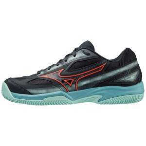 Blue / Turquoise Men's Mizuno Break Shot 4 CC Tennis Shoes | HDU870413