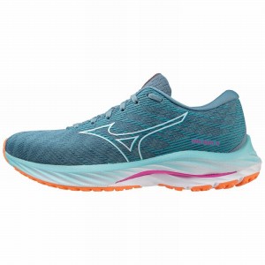 Brown / White / Light Orange Women's Mizuno Wave Rider 26 Running Shoes | LNH547930