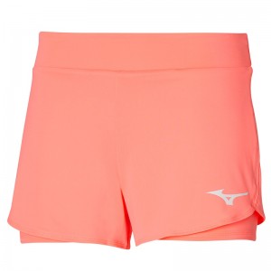 Coral Women's Mizuno Flex Shorts | IKD184532