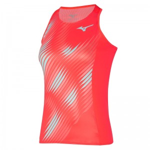 Coral Women's Mizuno Printed Tanks | UHA284037