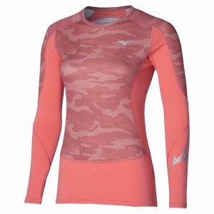 Coral Women's Mizuno Virtual Body G3 Crew Tops | PQU615073