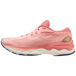 Coral / Grey / Coral Women's Mizuno Wave Skyrise 4 Running Shoes | MXH183406