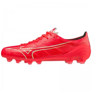 Coral / White Men's Mizuno Alpha Japan Football Boots | ZEM705132