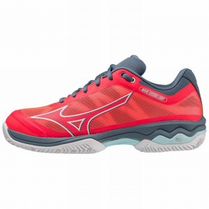 Coral / White / Blue Women's Mizuno Wave Exceed Light CC Tennis Shoes | LKA012583