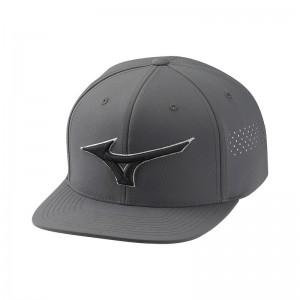 Dark Grey Women's Mizuno Tour Flat Snapback Hats | TMB830296