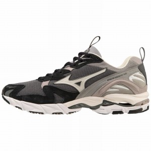 Dark Grey / White / Grey Women's Mizuno Wave Rider 10 Premium Sneakers | VSU673910