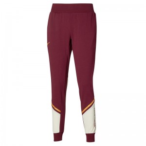 Dark Red Women's Mizuno Athletics Sweat Pants | MUV174968