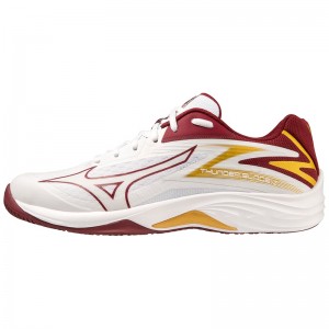 Dark Red / Gold Women's Mizuno Thunder Blade Z Volleyball Shoes | UXZ652413