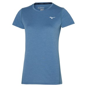 Deep Blue Women's Mizuno Impulse Core Tee T Shirts | TPA620981