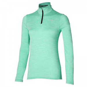 Green Women's Mizuno Impulse Core LS HZ T Tops | IHP957140