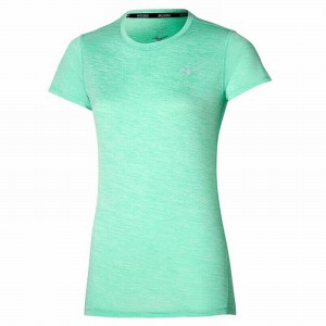 Green Women's Mizuno Impulse Core Tee T Shirts | ZML728369