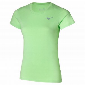 Green Women's Mizuno Tee T Shirts | PCN208163