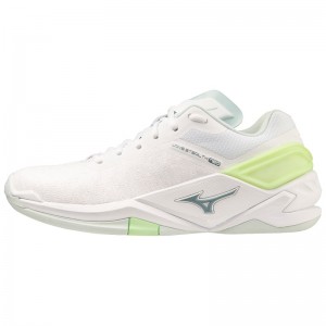 Green Women's Mizuno Wave Stealth Neo Handball Shoes | RLK385721