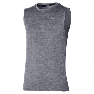 Grey Men's Mizuno Impulse Core Sleeveless Tops | LGJ784621