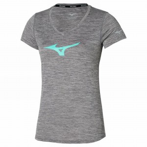 Grey Women's Mizuno Core RB Tee T Shirts | EBF421857