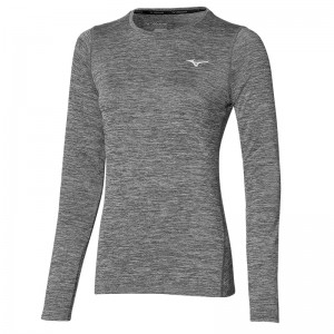 Grey Women's Mizuno Impulse Core LS Tee Jackets | XLV912403