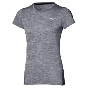 Grey Women's Mizuno Impulse Core Tee T Shirts | WCH273548