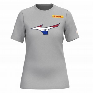 Grey Women's Mizuno Nevobo Nederland T Shirts | MUJ319486