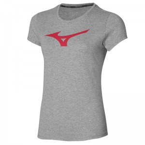 Grey Women's Mizuno Rb Logo Tee T Shirts | VLW164890