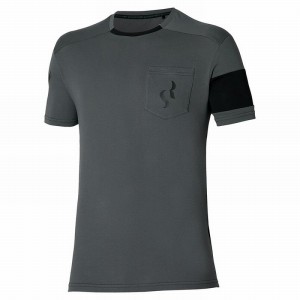 Grey Women's Mizuno Sergio Ramos Casual Tee T Shirts | JVS067413