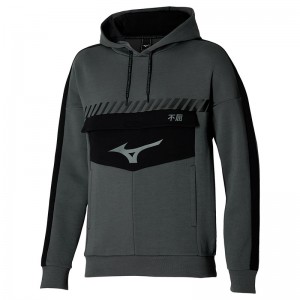 Grey Women's Mizuno Sergio Ramos Sweat Hoody Tops | WKN926804