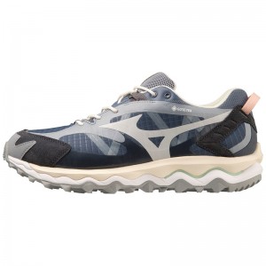 Indigo / Grey Women's Mizuno Wave Mujin Tl GTX Sneakers | BTM286507