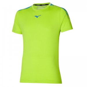 Light Green Men's Mizuno Shadow Tee T Shirts | LGS359084