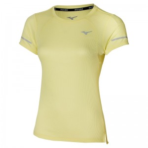 Light Green Yellow Women's Mizuno Dryaeroflow Tee T Shirts | LSI029685