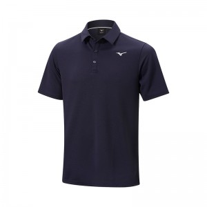 Navy Men's Mizuno BT Winter Polo | NOD829351