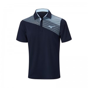 Navy Men's Mizuno Elite Fade Polo | WOV519473