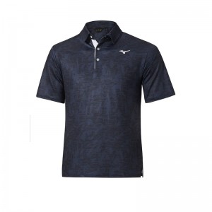 Navy Men's Mizuno QD Hazard Polo | MAZ356109