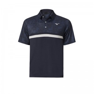 Navy Men's Mizuno QD Hazard St Polo | SKW812406