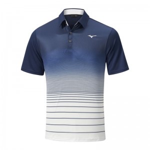 Navy Men's Mizuno Quick Dry Mirage Polo | ZHD382651