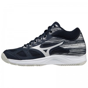 Navy Men's Mizuno Stealth Star Mid Jr Handball Shoes | VGR621048