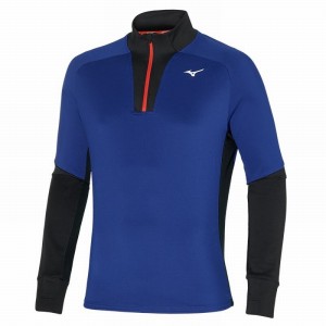 Navy Men's Mizuno Warmalite HZ Tops | HLZ685412