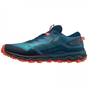 Navy Men's Mizuno Wave Daichi 7 Trail Running Shoes | SOQ013927